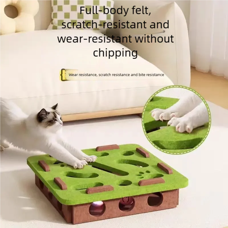 Interaktiver Katzen-Spiel Turm 🐱 | Roller Track Spielzeug für aktive Katzen