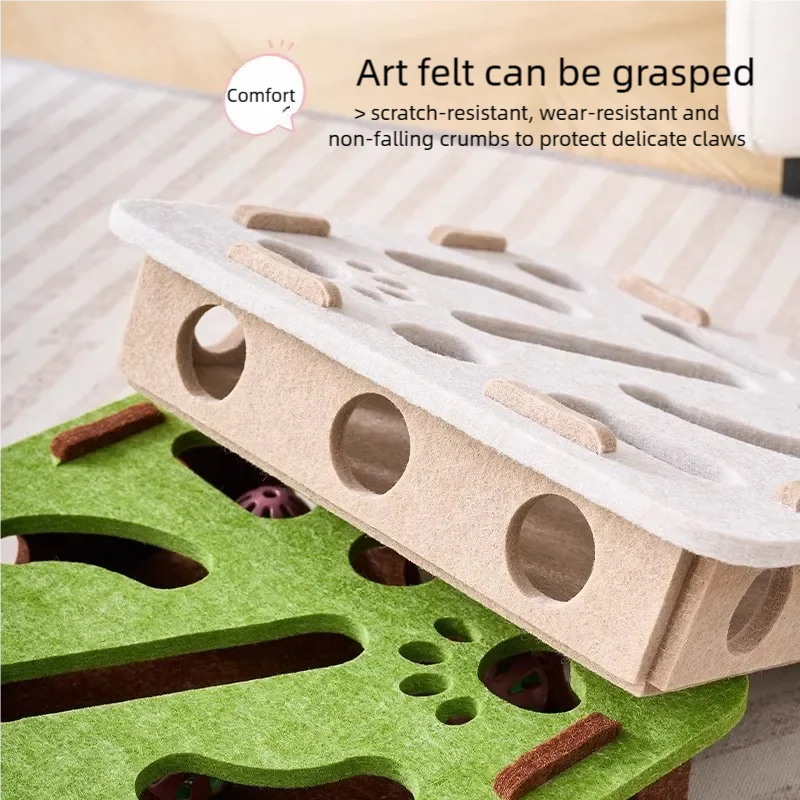 Interaktiver Katzen-Spiel Turm 🐱 | Roller Track Spielzeug für aktive Katzen