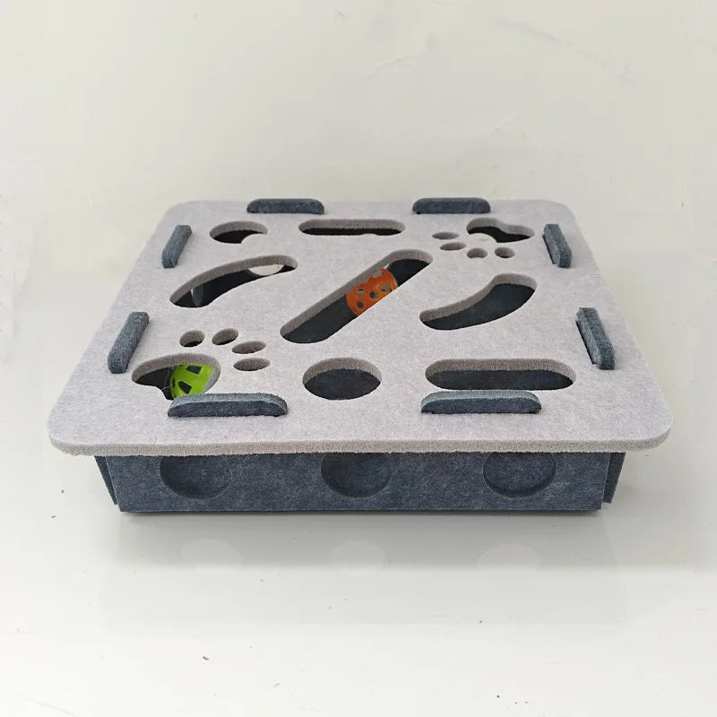 Interaktiver Katzen-Spiel Turm 🐱 | Roller Track Spielzeug für aktive Katzen