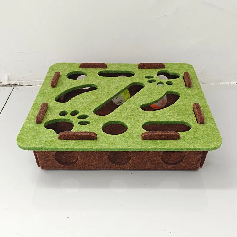 Interaktiver Katzen-Spiel Turm 🐱 | Roller Track Spielzeug für aktive Katzen