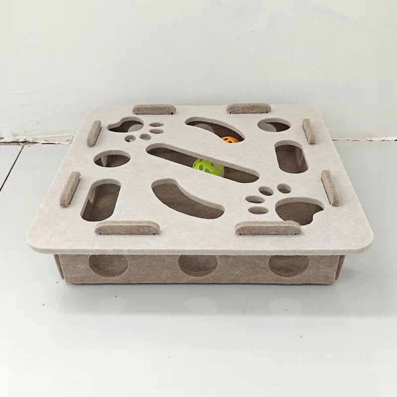 Interaktiver Katzen-Spiel Turm 🐱 | Roller Track Spielzeug für aktive Katzen